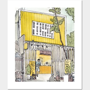 Tinyhouse Saigon (Ho Chi Minh City) Vietnam Watercolor Illustration Posters and Art